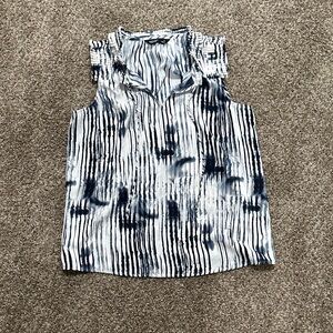 Simply Vera Vera Wang Blue and White Striped Blouse